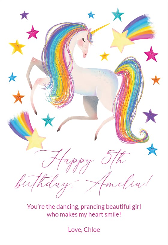 Mane colors - happy birthday card