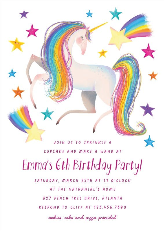Mane colors - birthday invitation