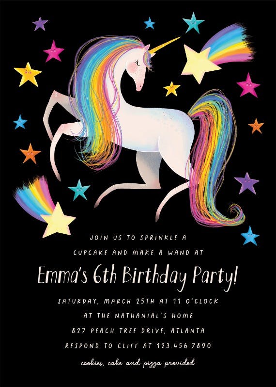 Mane colors - birthday invitation