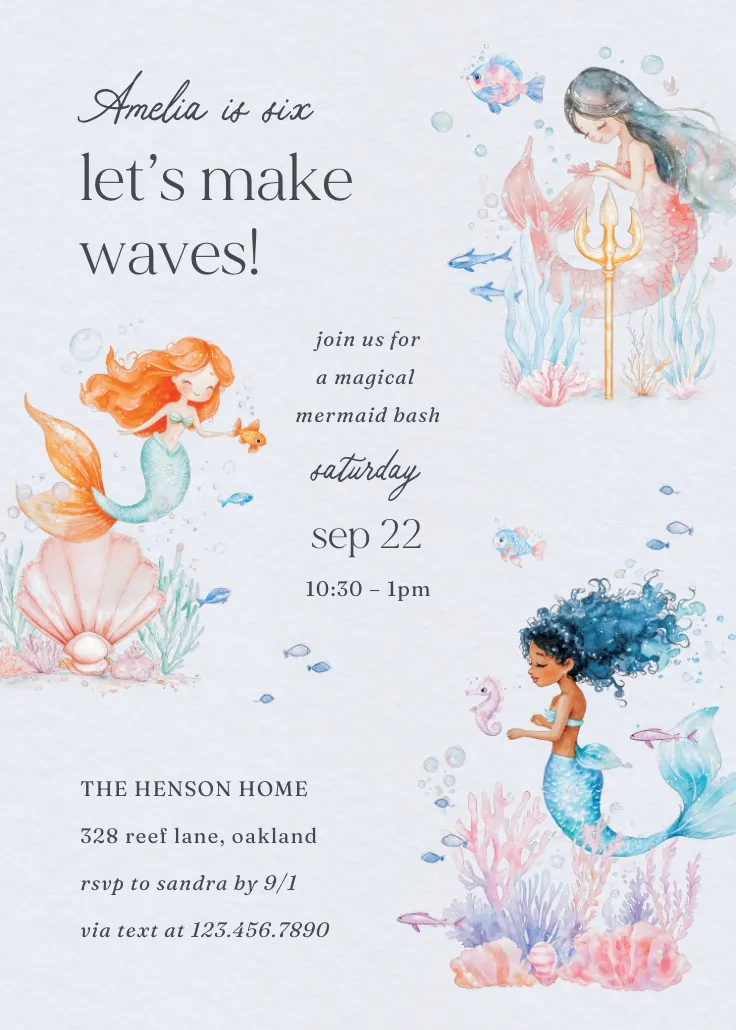 Mermaid lagoon - einladung