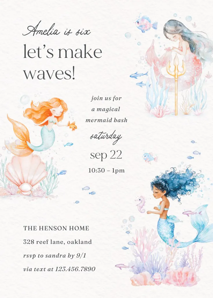 Mermaid lagoon - 招待状