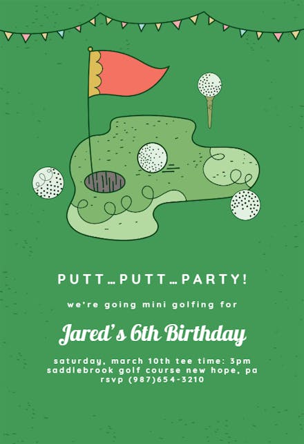 A Nice Illustration For A Golf Tournament Invitation, Poster, Golf
