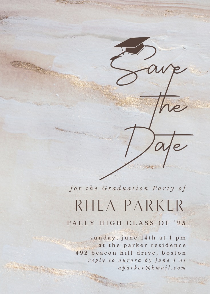 Paint and Glitters - Graduation Party Invitation Template | Greetings ...