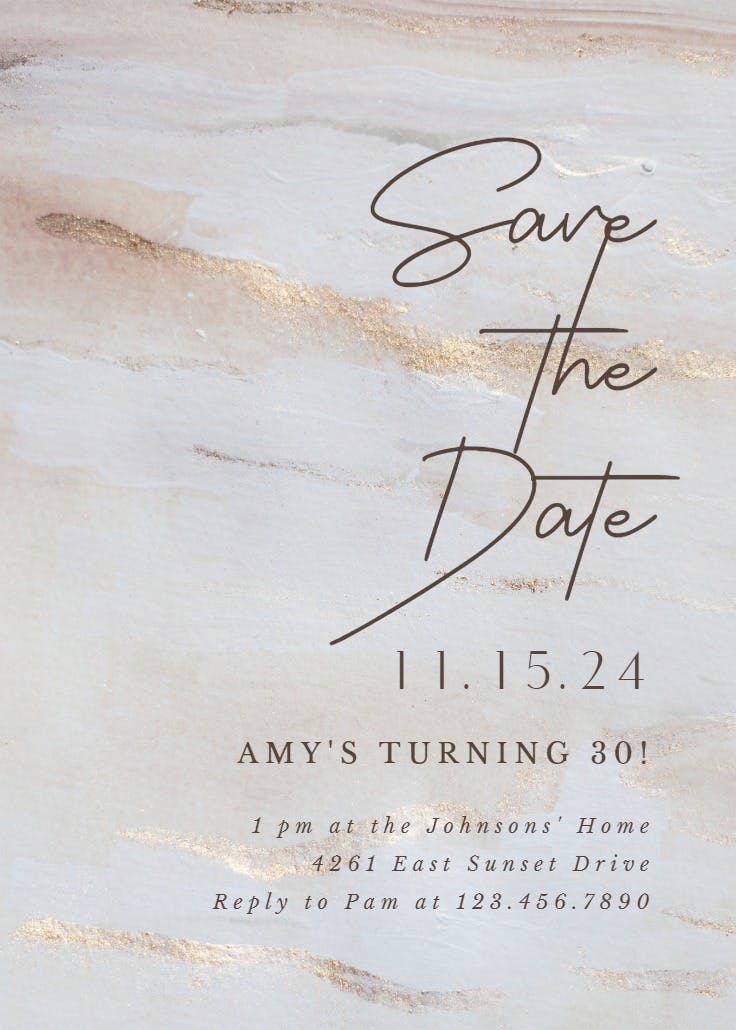 Minimal and elegant - birthday invitation