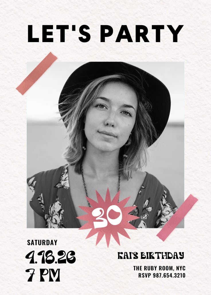 Mirrored plans - birthday invitation