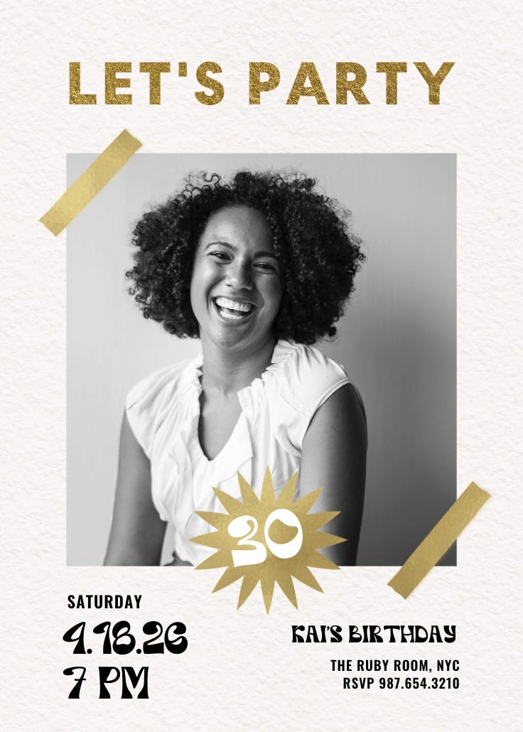 Mirrored plans - birthday invitation