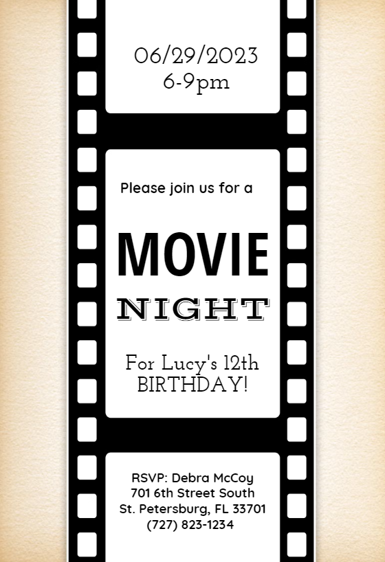 Movie Party Birthday Party Movie Ticket Invitation Printables Ticket Invitation Movie Birthday Invitation Personalized