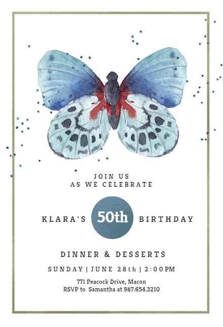 Natural Beauty - Invitación de Cumpleaños