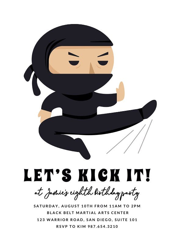 Ninja -  invitation template