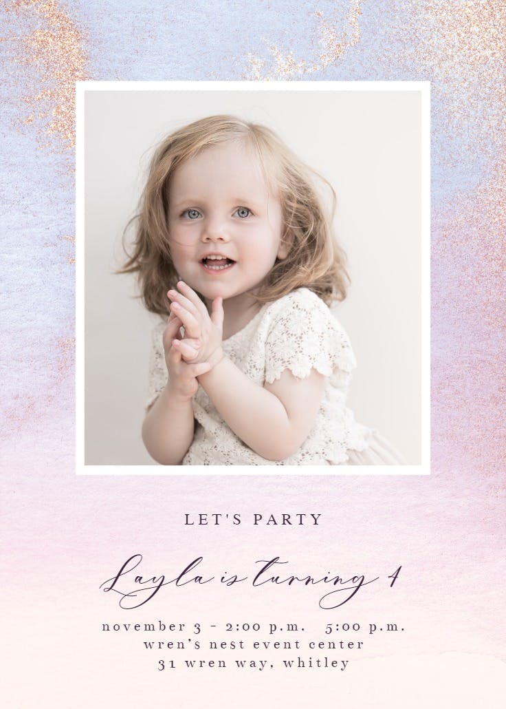 Ombre - party invitation