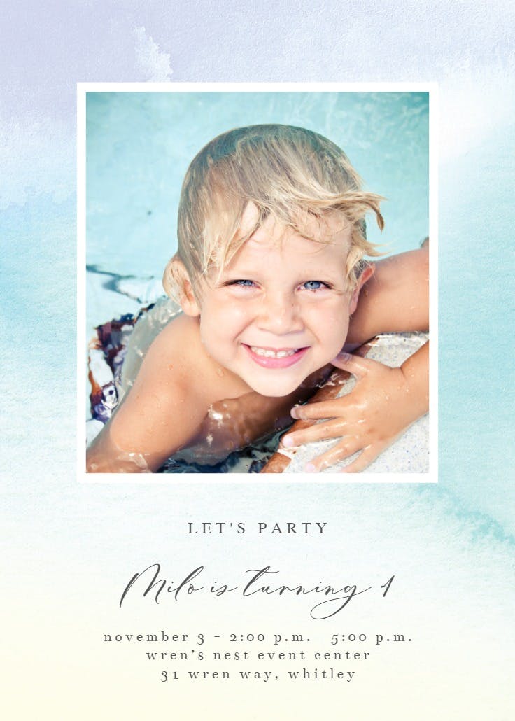 Ombre - party invitation