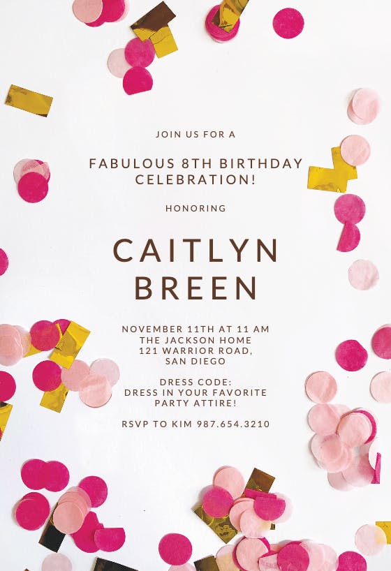 Party dots -  invitación de cumpleaños