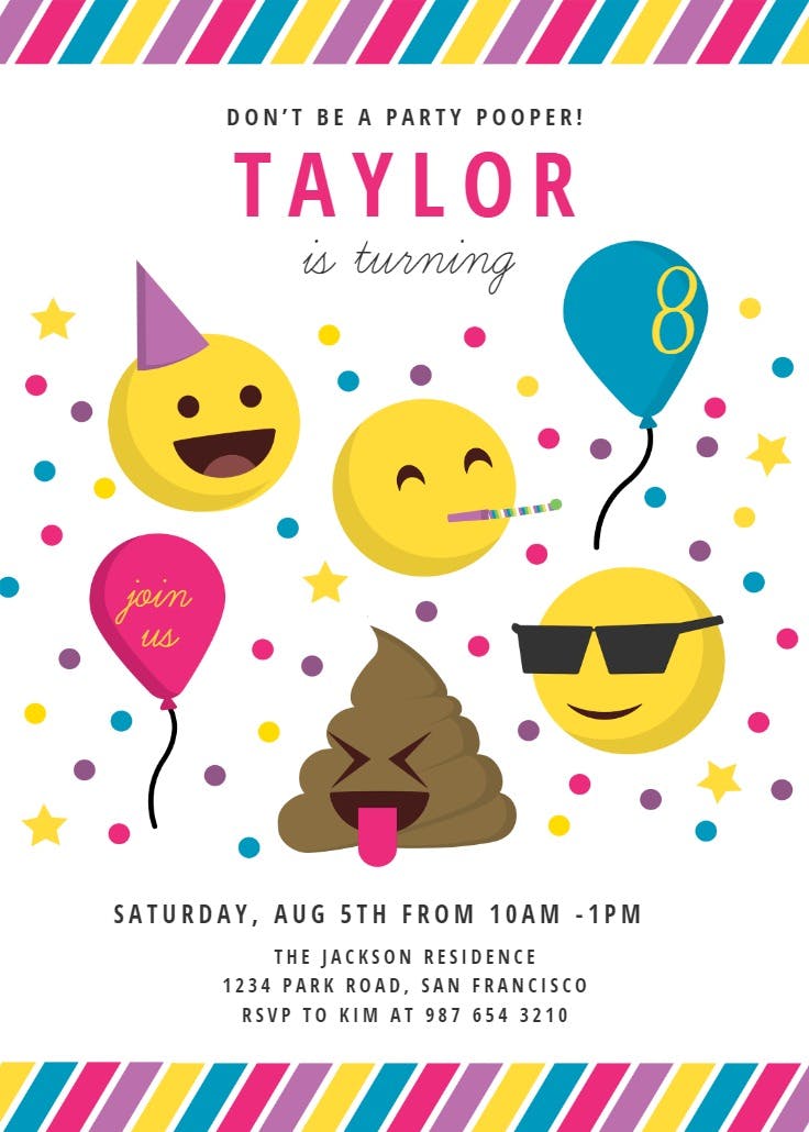 Party pooper - printable party invitation