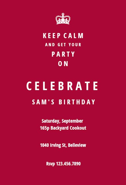 Party Prep - Invitación de Cumpleaños