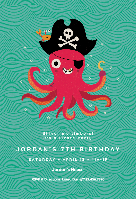 pirate party invitation ideas