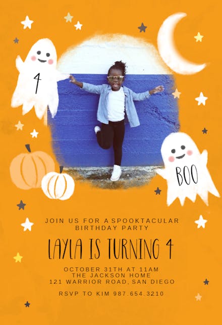 Pinky boo - Birthday Invitation