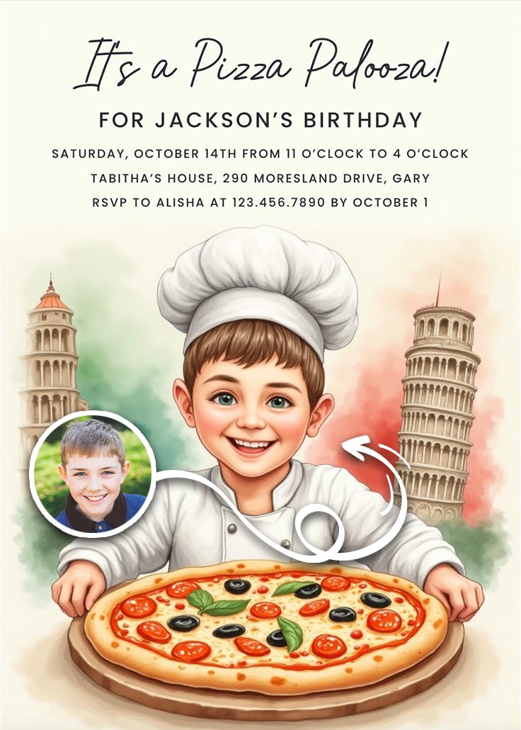 Pizza palooza - invitation