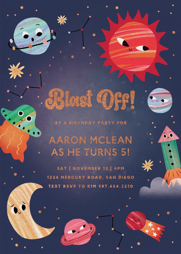 Playful planets - invitation