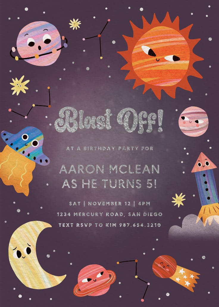 Playful planets - invitation