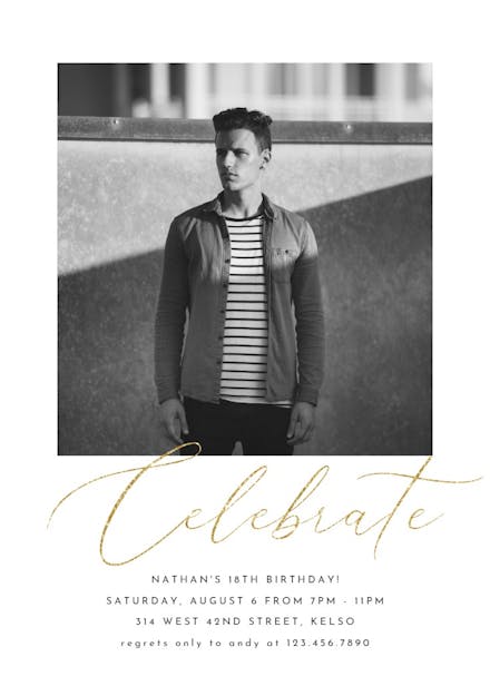 Polaroid - birthday invitation