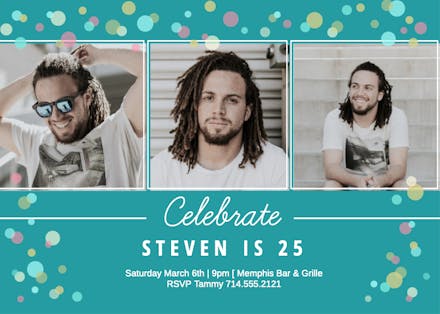 Polka Decoration - Invitación de Cumpleaños