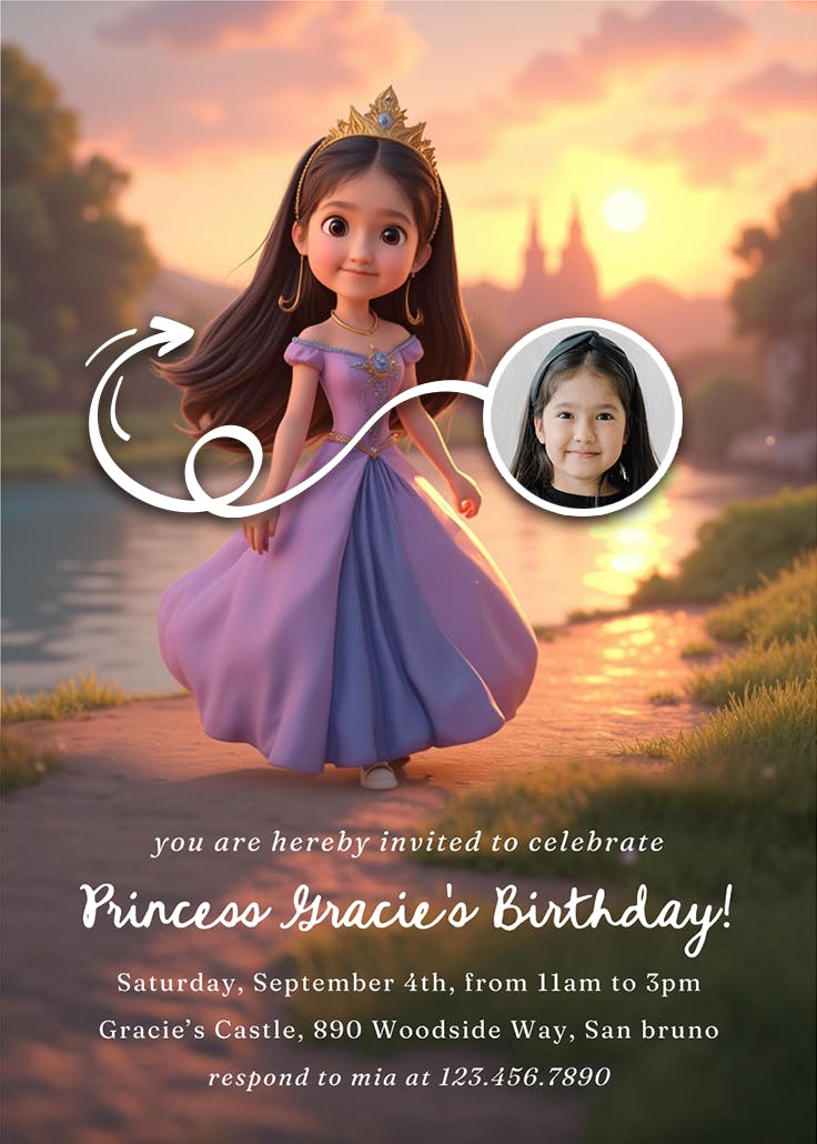 Princess castle - invitation