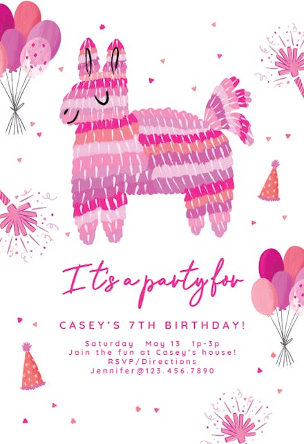 Punch Pop - Birthday Invitation