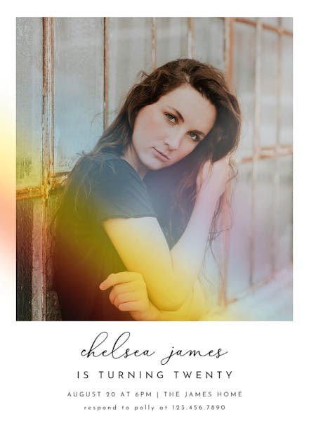 Rainbow light - invitation