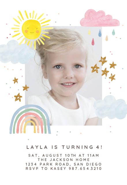 Rainbow magic - Birthday Invitation