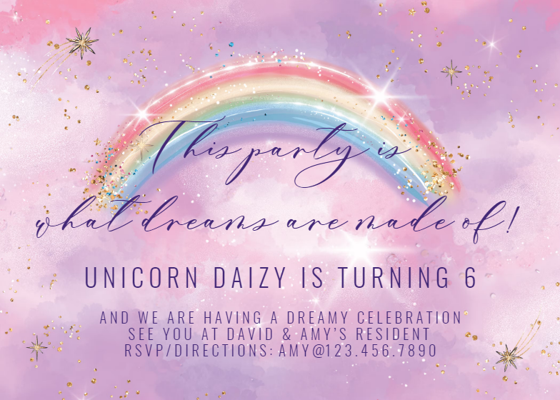 Rainbows Are Real - Birthday Invitation Template (free) 