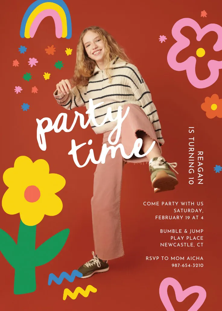 Retro style - tulostettava juhlakutsu