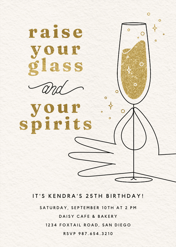 Retro toast - printable party invitation