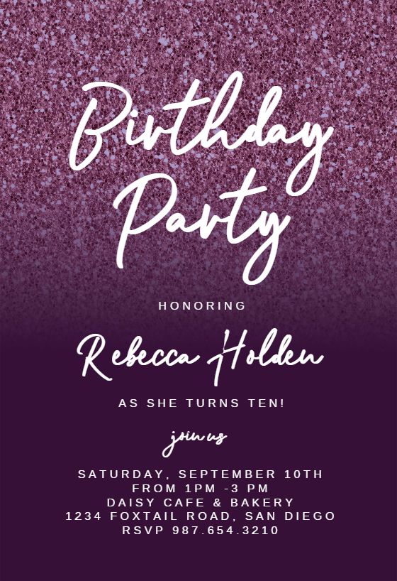 Birthday Invitation Templates For Her (Free) | Greetings Island