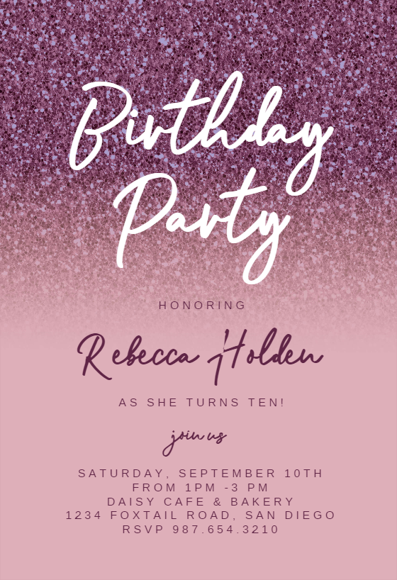 Fortieth Birthday Invite Phone Invite Pink Peacock Birthday Invitation,Invitation Template 40th Birthday Invitation BIRTHDAY PARTY EVITE