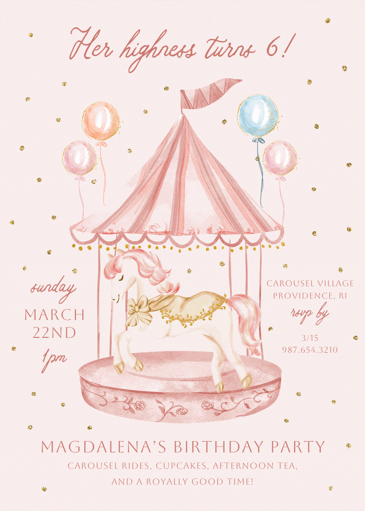 Round and round - printable party invitation