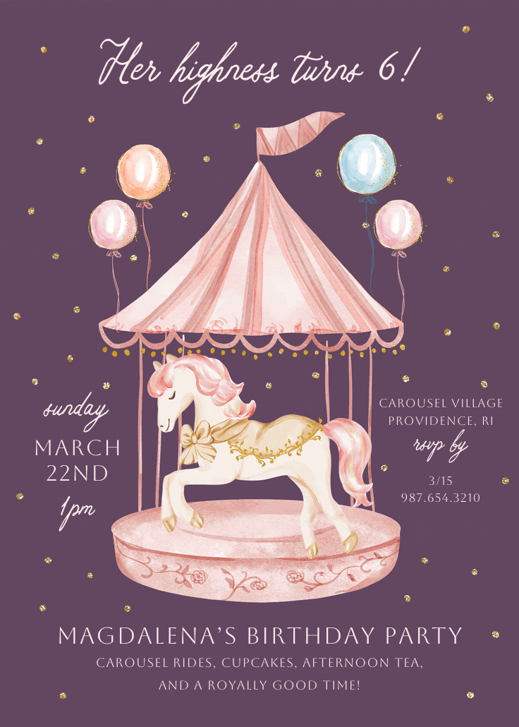 Round and round - printable party invitation