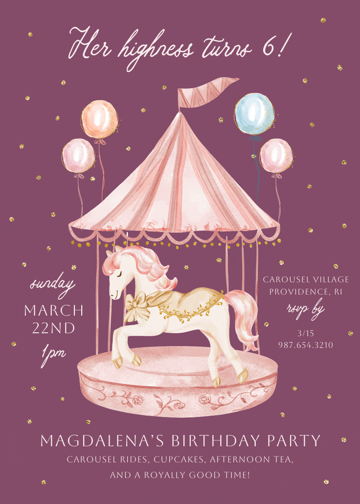 Round and round - printable party invitation