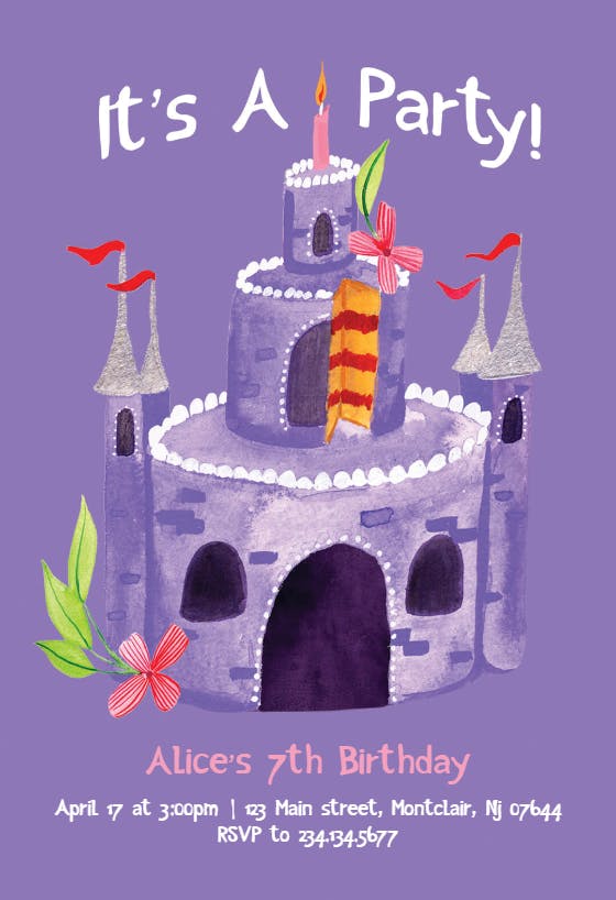 Royal cake -  invitación de cumpleaños