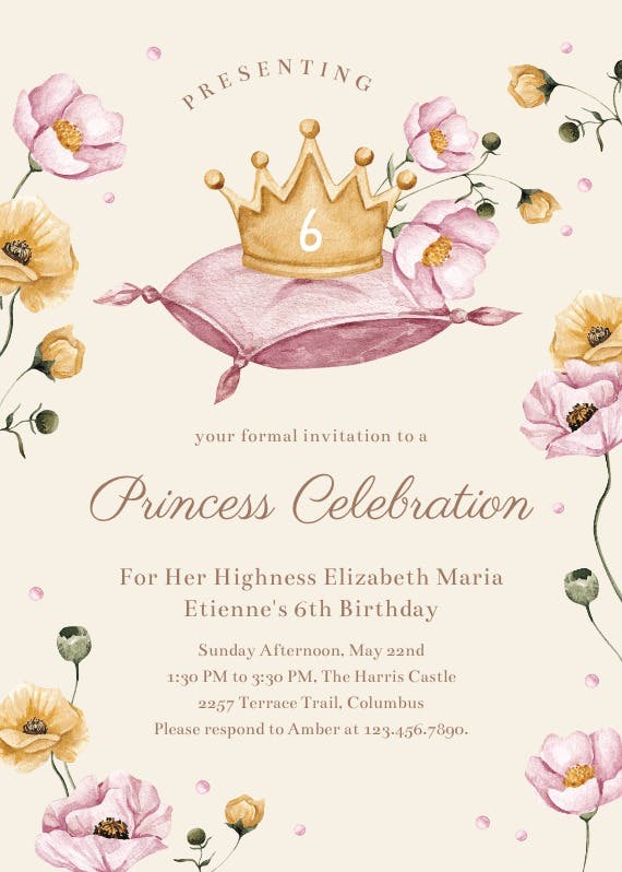 Royal celebration - invitation