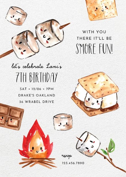 Watercolor Bowling Birthday Invitation 