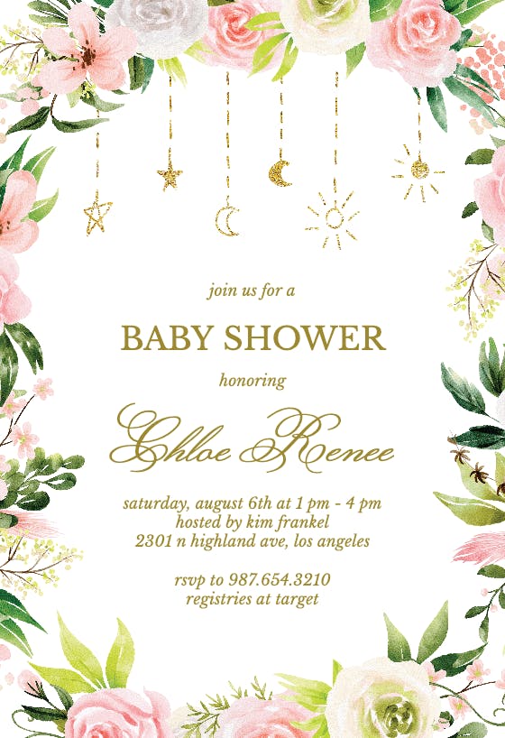Sacred moment - baby shower invitation
