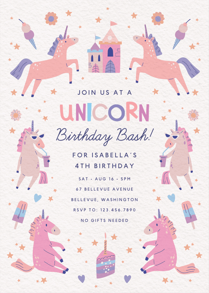 Simply sparkle - invitación de cumpleaños