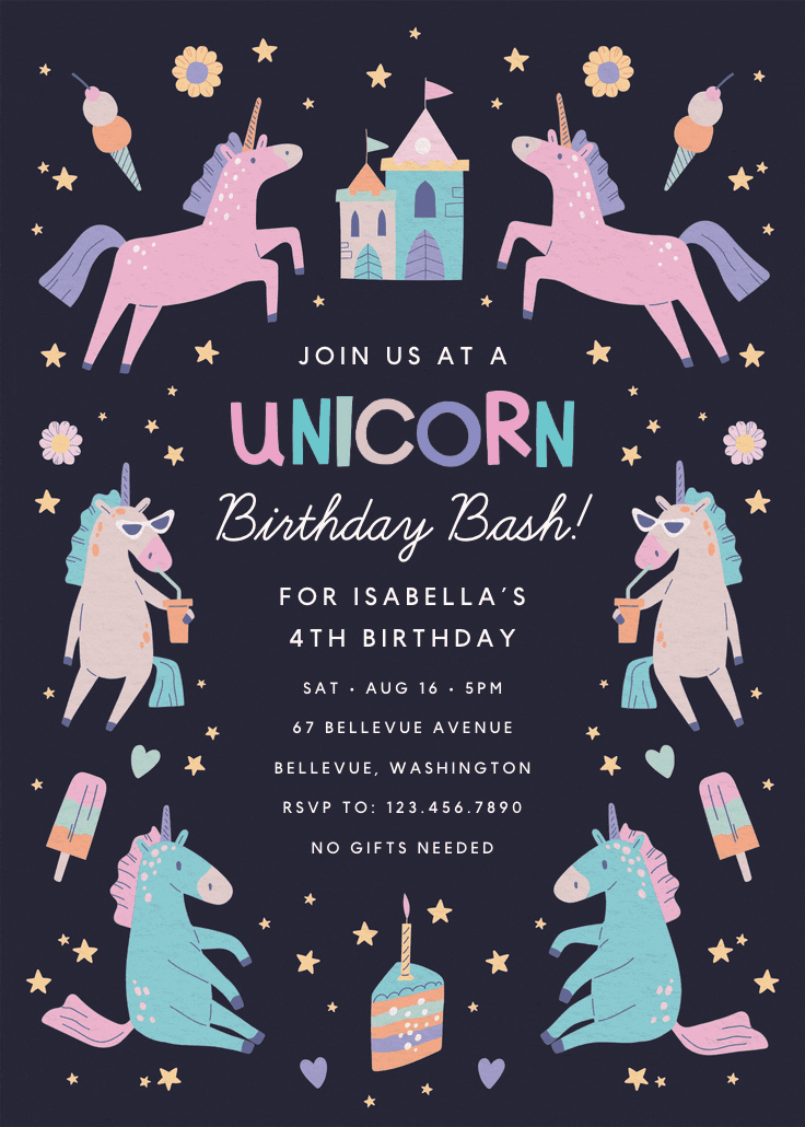 Simply sparkle - invitación de cumpleaños