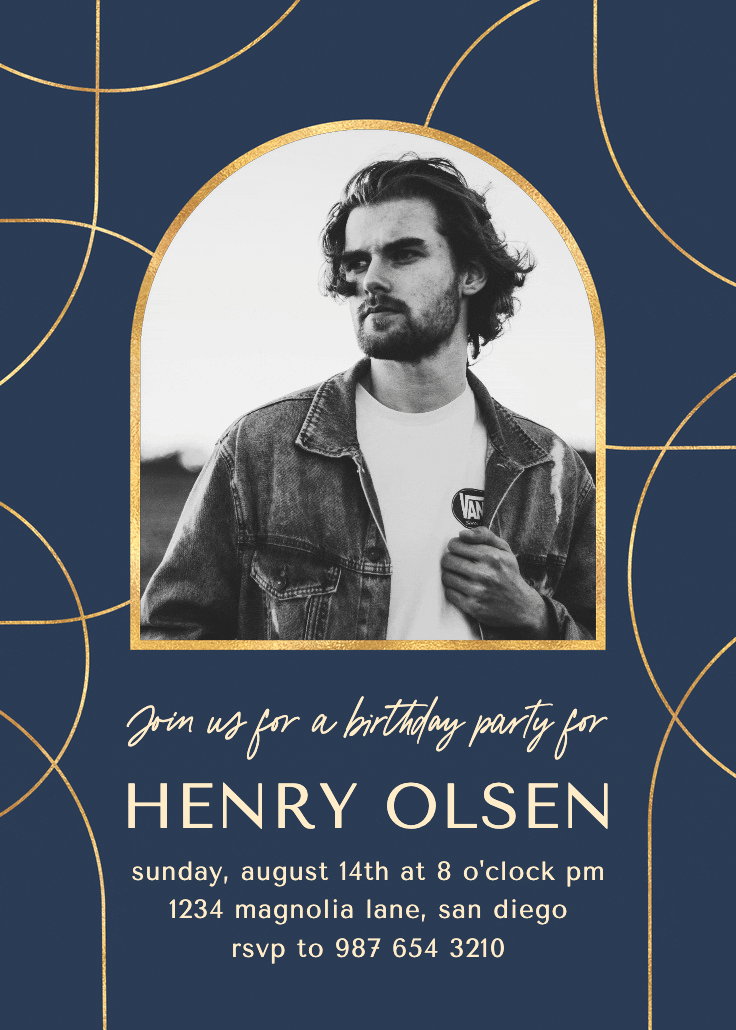 Sophisticated lines - printable party invitation