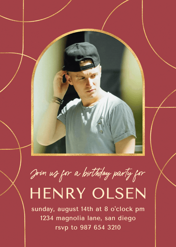 Sophisticated lines - invitation