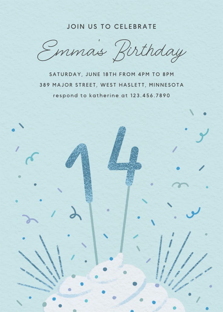 Sparkling day - party invitation