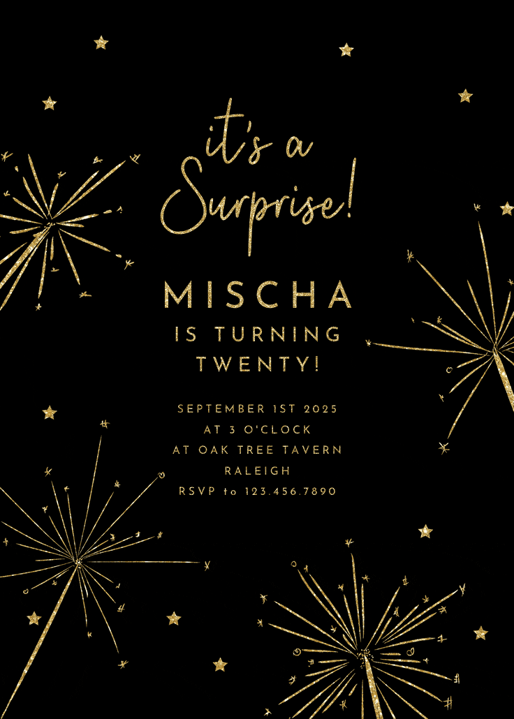 Sparkling night - invitation