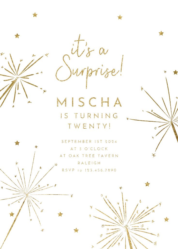 Sparkling night - printable party invitation