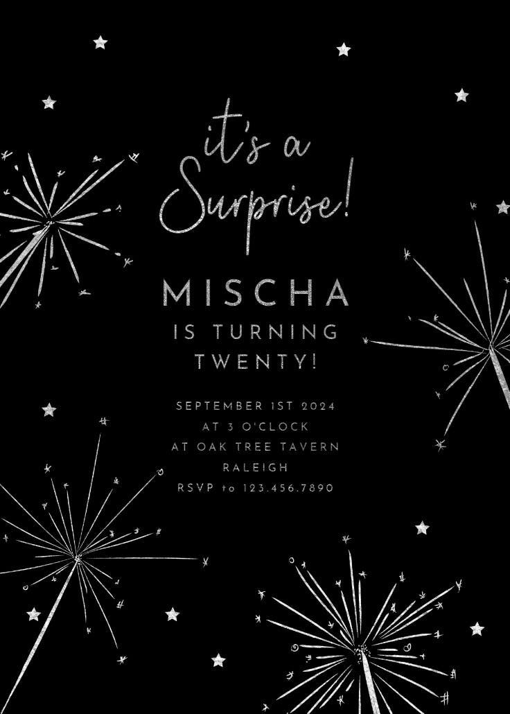 Sparkling night - printable party invitation