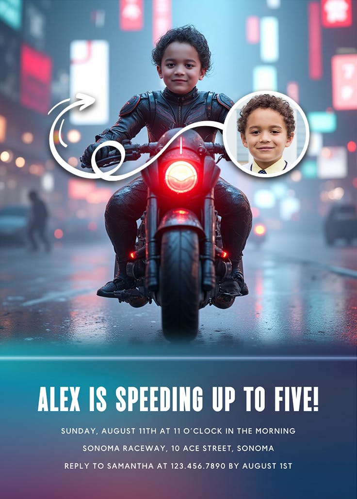 Speed bike racing - invitation